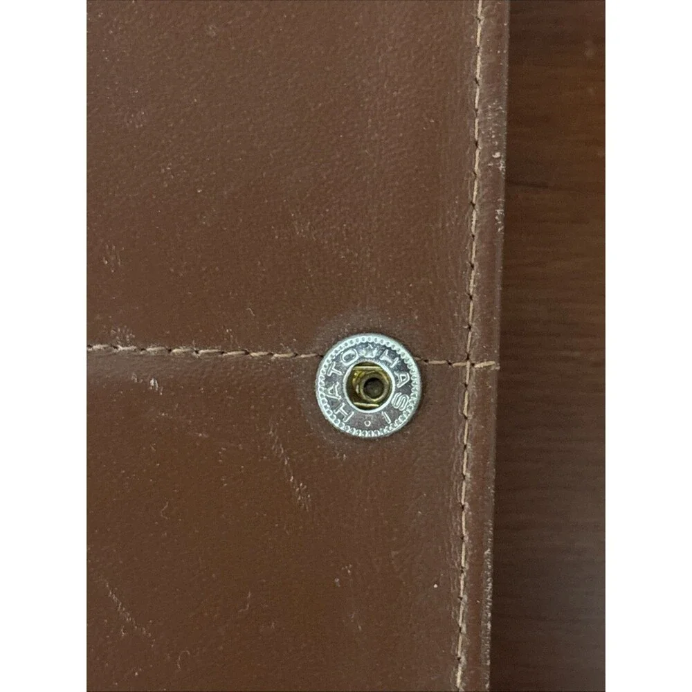 Celine Paris Long Wallet Macadam Brown Bi Fold Snap Coated Canvas Leather Trim - Picture 10 of 16